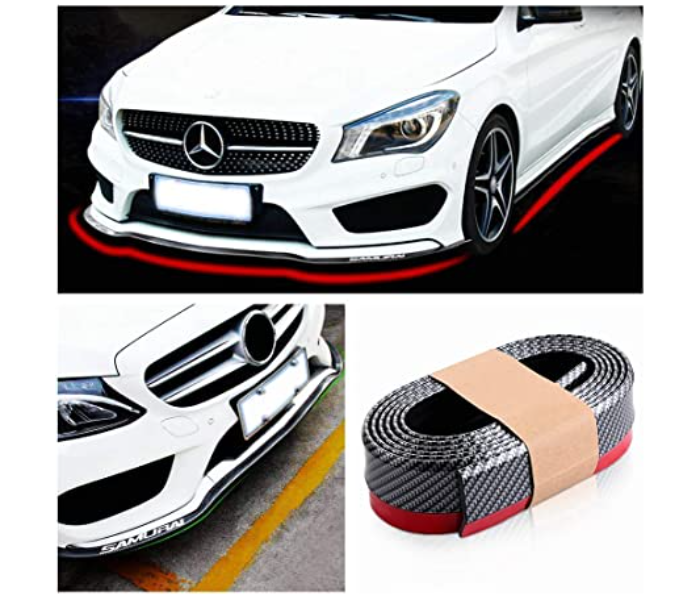 Carbon Fiber Universal Car Bumper Protector Sticker  - Zoom Image 2