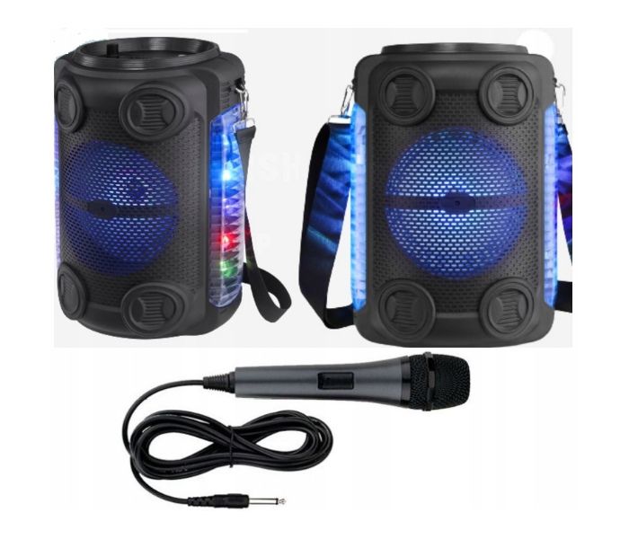 Galaxy Ocean RX-6118 Bluetooth USB AUX MIC Karaoke Speaker - Black - Zoom Image 4