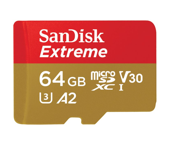 Sandisk SDSQXA2-064G-GN6AA 64GB Extreme Micro SDXC Memory Card - Zoom Image