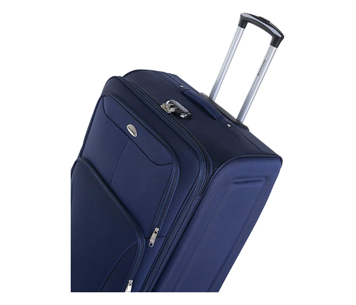 Tayyara Soft Shell 24 Inch Luggage Suitcase Ultra Lightweight Expandable With 2 Wheels - Blue - Zoom Image 4