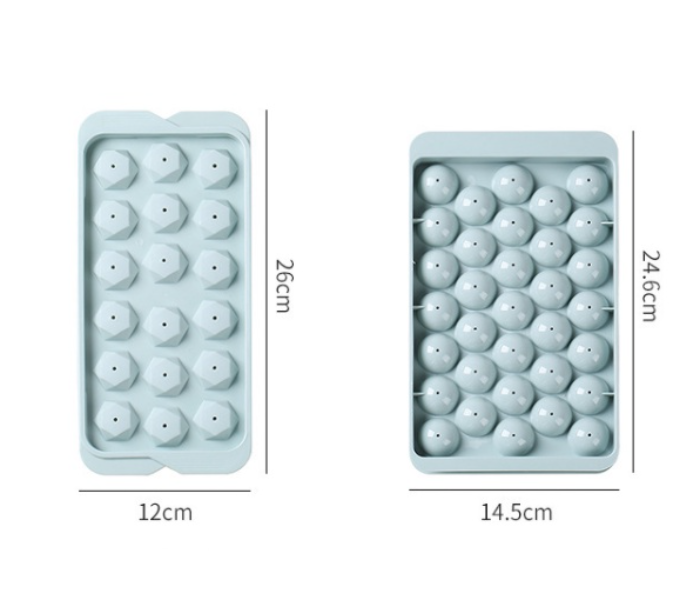 SARI 33 Grids Round Ice Cube Whiskey Ice Cube Molder Cube Maker Ball Mold Ice Mold Tray Ice Molder - BLUE - Zoom Image 5