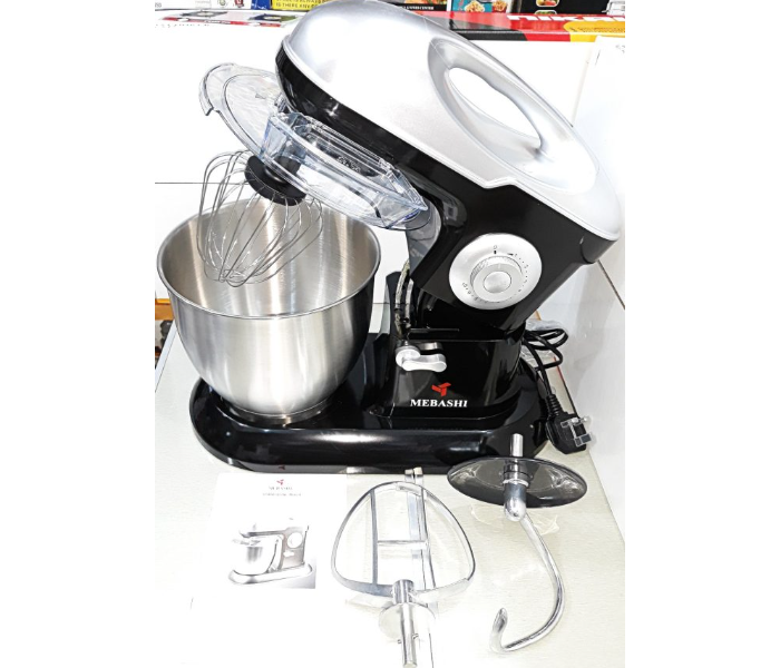 Mebashi ME-SNM1107 1200 Watts Stand Bowl Mixer - Silver and Black - Zoom Image 3