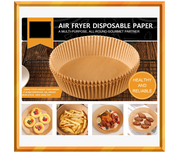 SARI SQUARE Shape Air Fryer Paper Liner Disposable Baking Paper Oil-Proof Food Grade Air Fryer - 50Pieces - Zoom Image 1