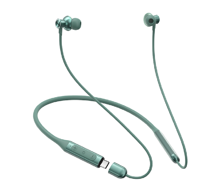 Trands TR-BT364 Magnetic Neckband Wireless Stereo Earphone - Green - Zoom Image 2