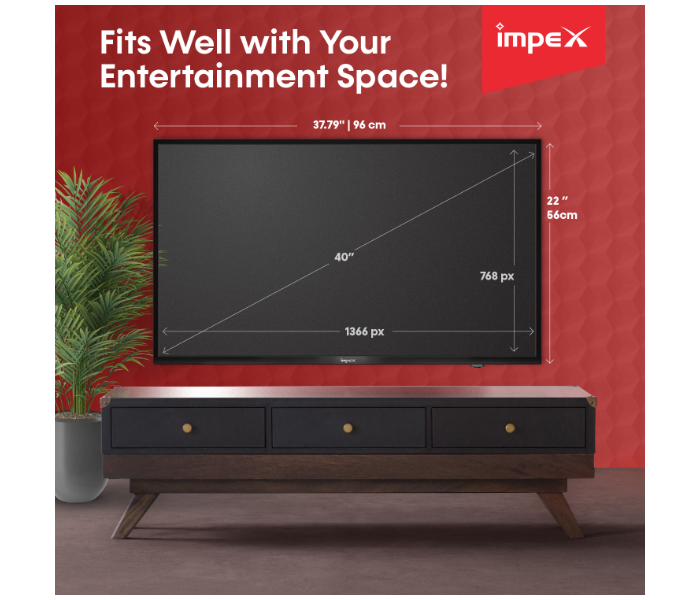 Impex GLORIA 40 Inch LED TV - Black - Zoom Image 7