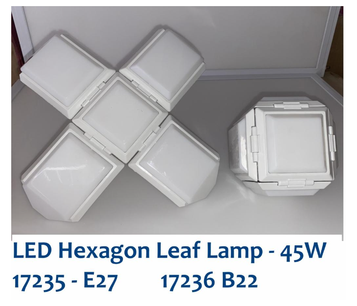 Led 17236 45 Watts Hexagon Leaf Lamp B22 - White - Zoom Image