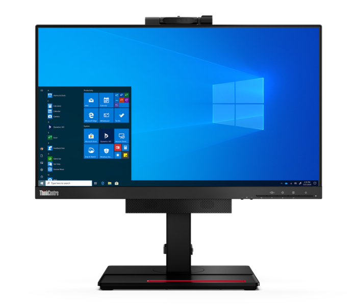 Lenovo 11GSPAT1UK ThinkCentre TIO22 21.5 Inch FHD In-Plane Switiching Monitor 6 ms 3in1 connection High Adjustment Pivot Stand with Integrated Speakers - Black - Zoom Image 4