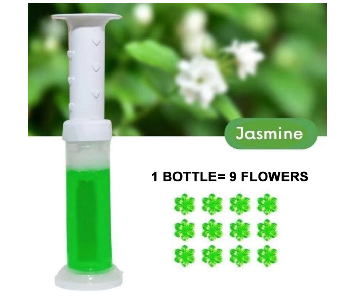 SARI Toilet Gel Bowl Cleaner Flower Stamp Toilet Deodorizing Gel Stamp Toilet Flask Odor Remover - JASMIN - Zoom Image