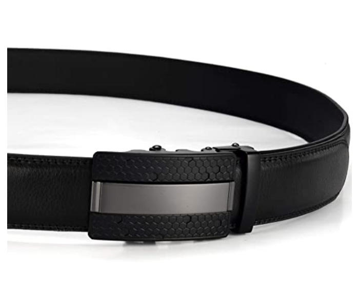 Galaxy Black Leather Belt For Men - Black - Zoom Image 4