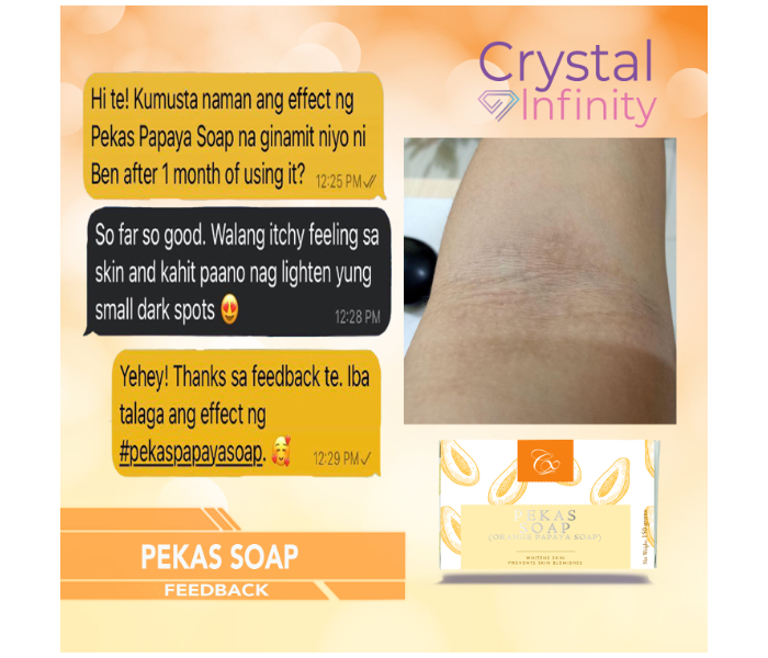 Crystal Infinity CIPSP01 Orange Papaya With Vitamin C Pekas Soap - Zoom Image 3