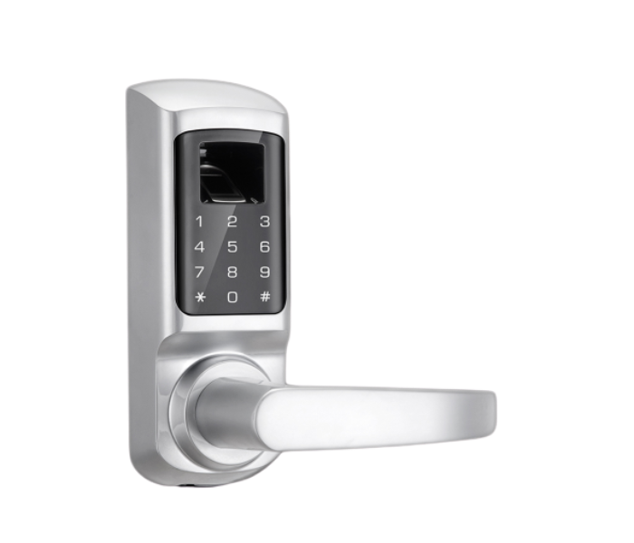 FM-02 Smart and Safe 3 Way Digital Door Lock - Silver and Black - Zoom Image