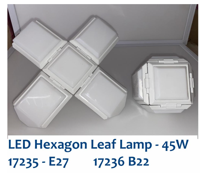 Led 17235 45 Watts Hexagon Leaf Lamp E27 - White - Zoom Image