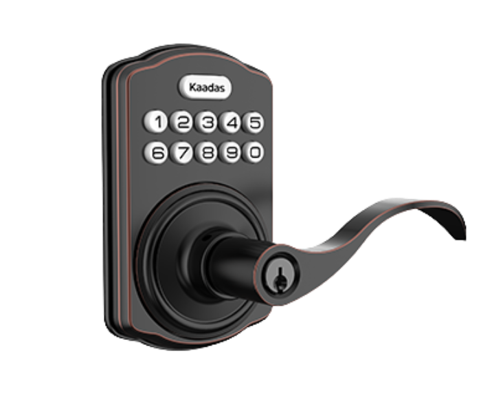 Kaadas KS04 Elegant Design 2 Way Digital Door Lock - Black - Zoom Image