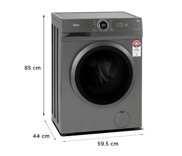 Midea MF100W70/W 7kg Front Load Washing Machine - Grey - Zoom Image 7