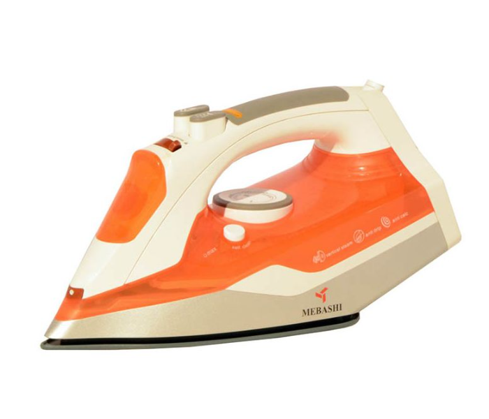 Mebashi ME-SIR5003 2000 Watts 280ml Steam Iron - White and Orange - Zoom Image 1