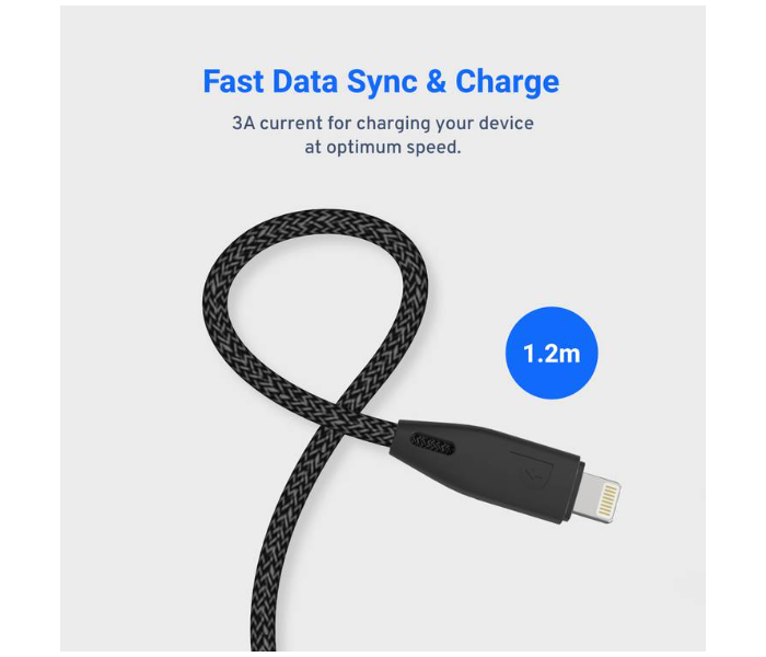 Powerology PCAB001-BK Fast Charging Cable - Black - Zoom Image 4