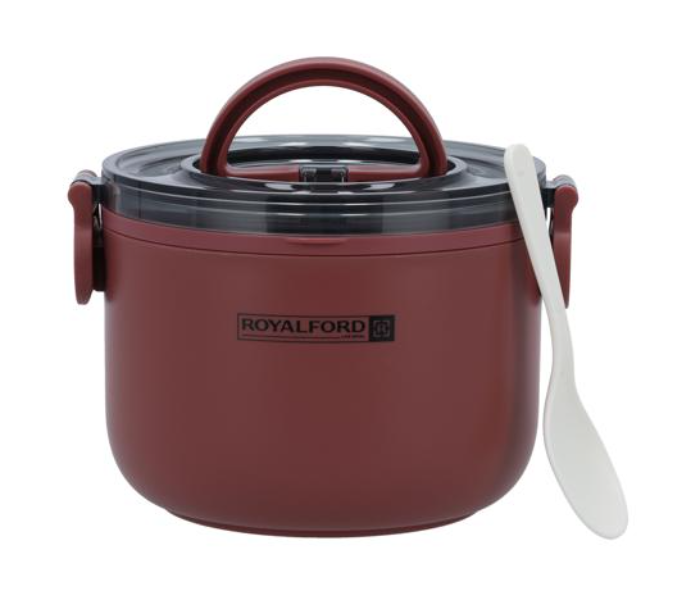 Royalford RF11104 1.0Litre Single Layer Stainless Steel Round Lunch Box - Magenta - Zoom Image 4