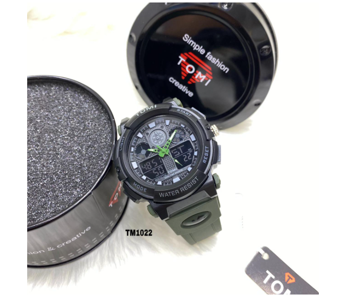 TOMI Outdoor Sports Military Watch for Men - Black - Zoom Image