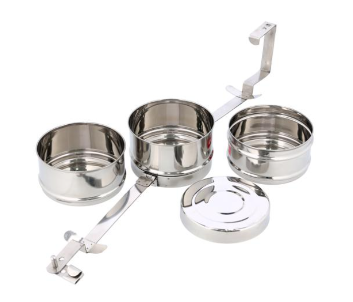 Royalford RF10558 3Layer Steel Bombay Tiffin - Silver - Zoom Image 5