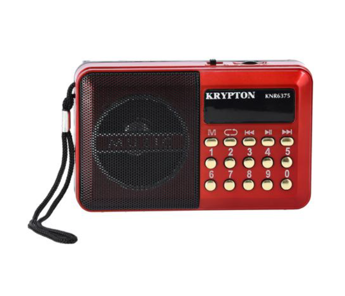 Krypton KNR6375 Rechargeable Digital Radio with Mp3 Player - Red and Black - Zoom Image 1