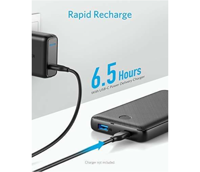 Anker A1287H11 PowerCore Essential 20000 mAh 18W Power Bank - Black - Zoom Image 5