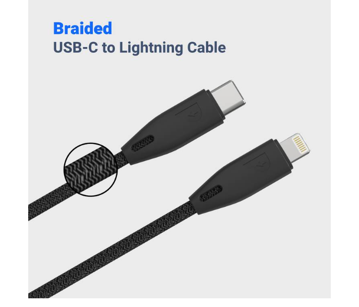 Powerology PCAB002-BK Fast Charging Cable - Black - Zoom Image 3