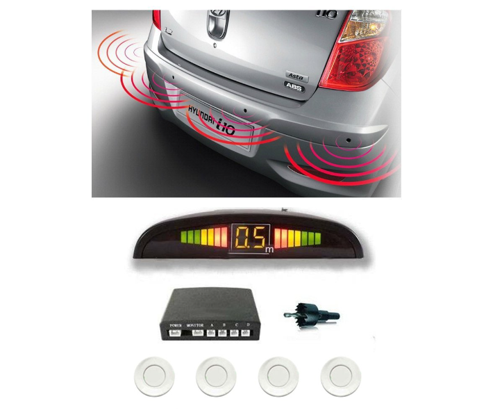 Galaxy Ocean Assistant 4 Sensors Car Reverse Buzzer LED Display Front and Rear Alarm Car Parking Sensor - Black - Zoom Image 2