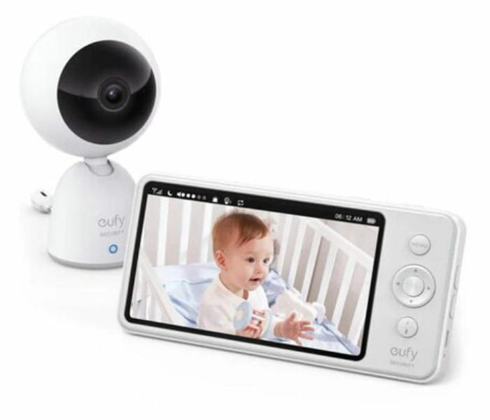 Anker T83212D1 Eufy 720p Card Baby Monitor - Grey and White - Zoom Image 1