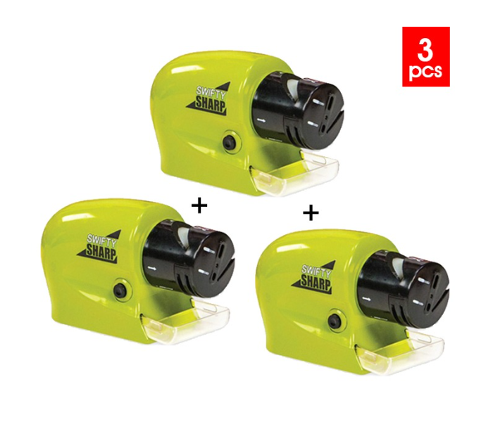 RMN Combo of 3 Piece Cordless Motorized Multifunction Knife Sharpener - Green - Zoom Image