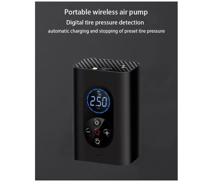 Galaxy Ocean New Smart Wireless Air Pump - Black - Zoom Image 2