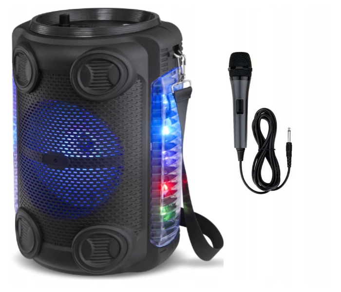 Galaxy Ocean RX-6118 Bluetooth USB AUX MIC Karaoke Speaker - Black - Zoom Image 1