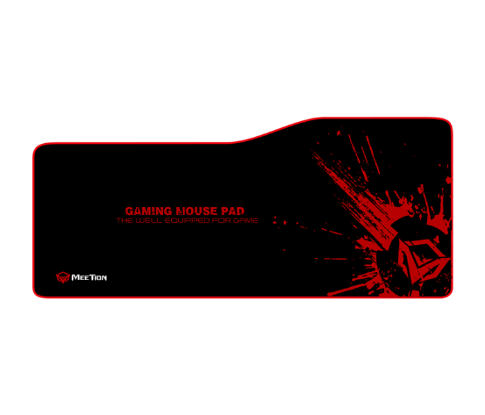 Meetion MT-P100 Rubber Longer Gaming Mouse Pad - Black - Zoom Image 1