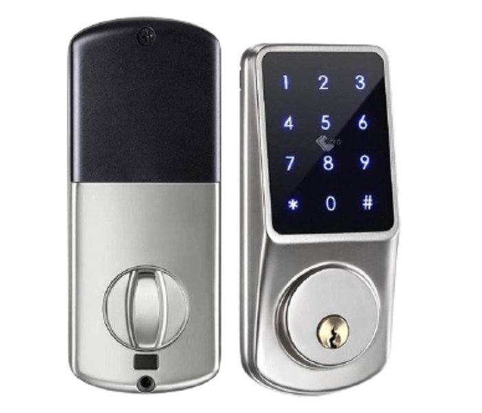 ENE103 Elegant Design Safe and Secure Smart 4 Way Operated Keyapd Smart Door Lock - Black and Silver - Zoom Image