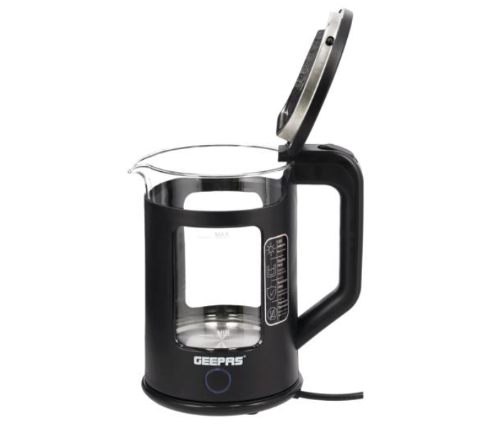 Geepas GK38049 1.7 Litre 1500 Watts Double Layer Glass Kettle - Black - Zoom Image 7