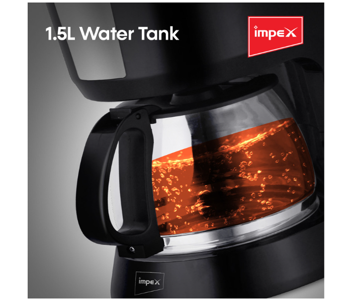 Impex CM 1915 1.5 Litre 1000 Watts Drip Coffee Maker - Black - Zoom Image 5