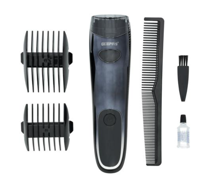 Geepas GTR56050 Digital Rechargeable Vacuum Hair and Beard Trimmer  - Black - Zoom Image 1