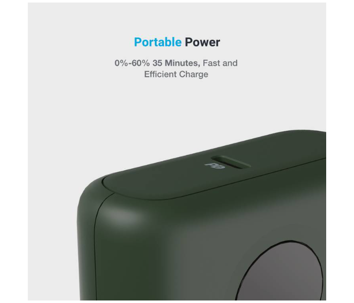 Powerology PPBCHA05-GN 20000mAh Portable Compact Power Bank - Green - Zoom Image 2