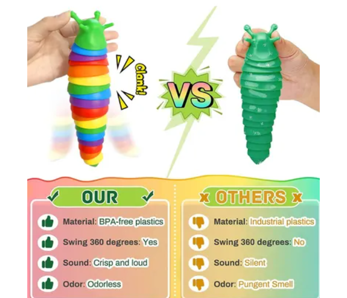 Sensory Finger Slug Toy With Comfortable Touch Relieves Stress For Kids And Adults - Zoom Image 5