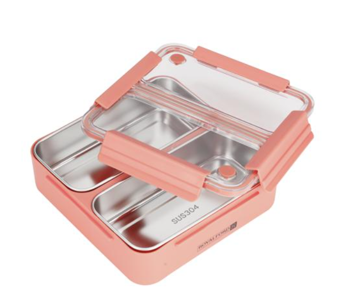 Royalford RF11102 1100ML Stainless Steel Square Lunch Box - Rose - Zoom Image 7