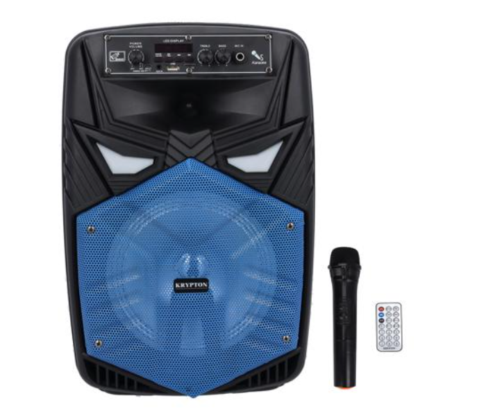 Krypton KNMS5395 1800mAh Rechargeable Portable Speaker with Mic and Remote - Black - Zoom Image 1