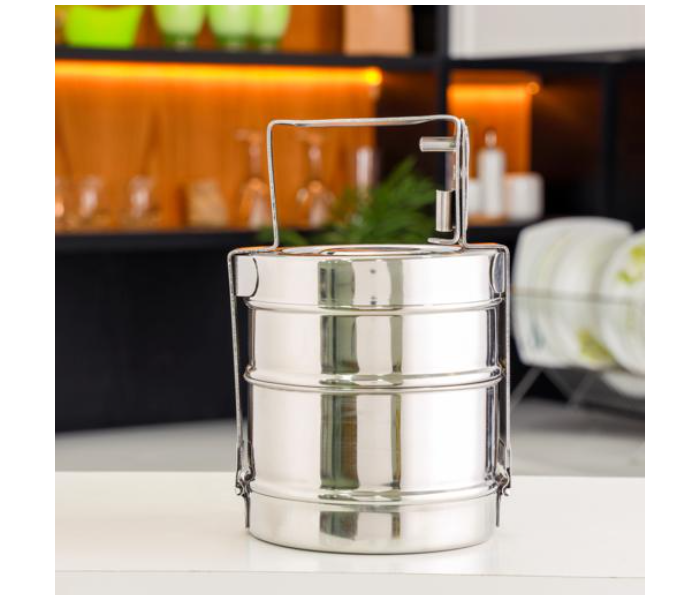 Royalford RF10557 2Layer Steel Bombay Tiffin - Silver - Zoom Image 2