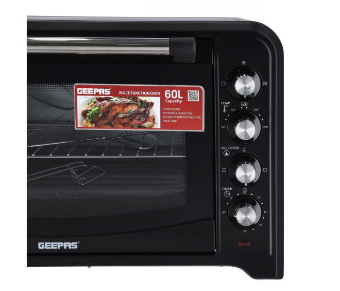 Geepas GO34018 60Litre 2200 Watts Electric Oven - Black - Zoom Image 6