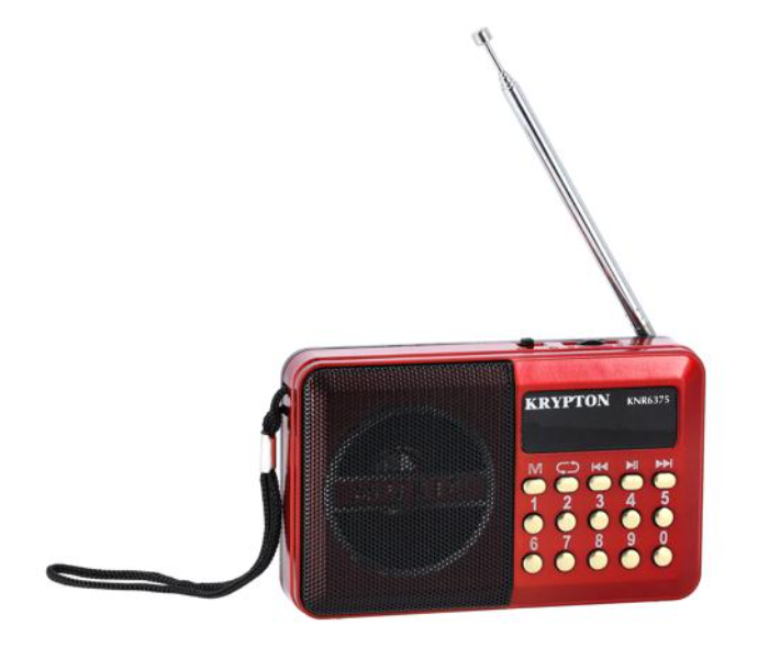 Krypton KNR6375 Rechargeable Digital Radio with Mp3 Player - Red and Black - Zoom Image 6