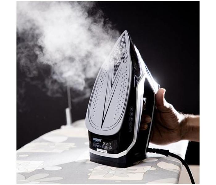 Geepas GSI24024 2200 Watts Ceramic Steam Iron Box - Black - Zoom Image 1