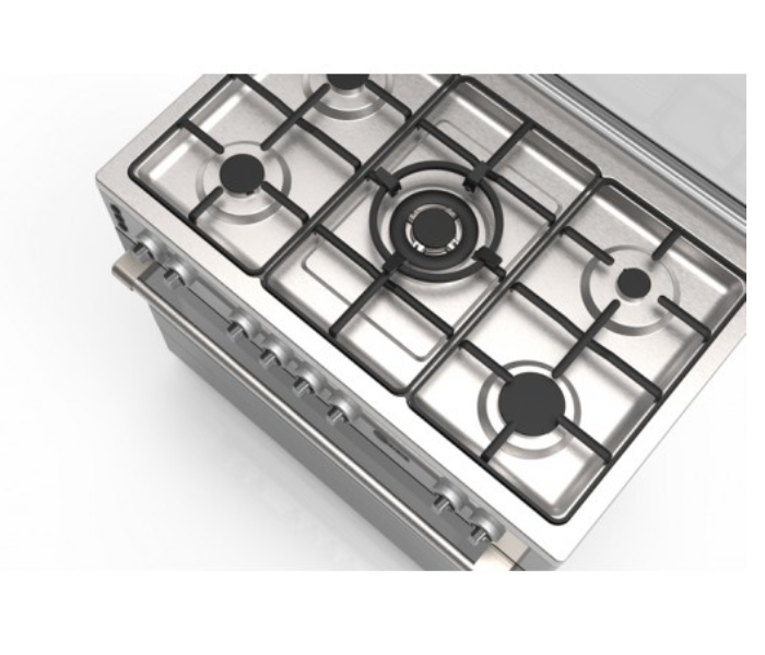 Afra AF-90 Stainless Steel Free Standing 5 Burners Gas Oven - Silver - Zoom Image 3