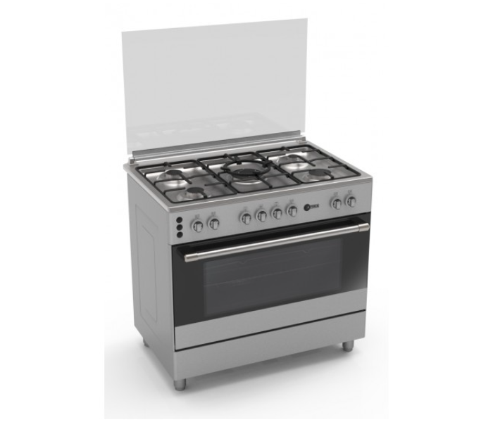 Afra AF-90 Stainless Steel Free Standing 5 Burners Gas Oven - Silver - Zoom Image 1