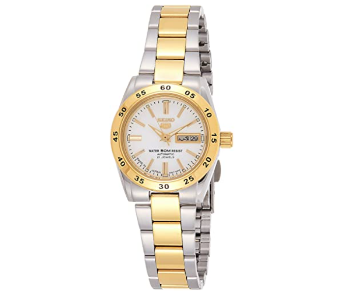 Seiko SYMG42J1Q Stainless Steel Analog Watch for Women - Silver and Gold - Zoom Image 1