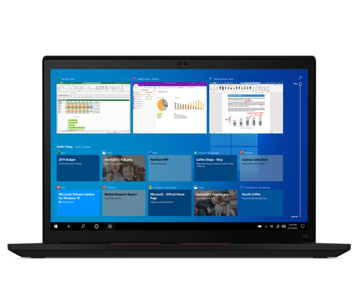 Lenovo 20WK0088AD ThinkPad X13 13.3 Inch WUXGA Intel Core i7-1165G7 Processor 16GB DDR4 RAM 512GB SSD Integrated Intel Iris Xe Graphics Windows 10 Pro 64 - Black - Zoom Image 1