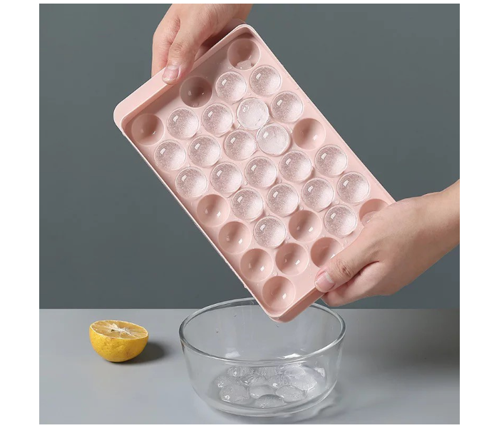 SARI 33 Grids Round Ice Cube Whiskey Ice Cube Molder Cube Maker Ball Mold Ice Mold Tray Ice Molder - PINK - Zoom Image 6