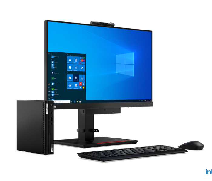 Lenovo 11MY0003AX Think Center M70q Tiny Intel Core i7-11700T Processor 8GB DDR4 RAM 512GB SSD Integrated Intel UHD Graphics 750 Windows 10 Pro 64 - Black - Zoom Image 1